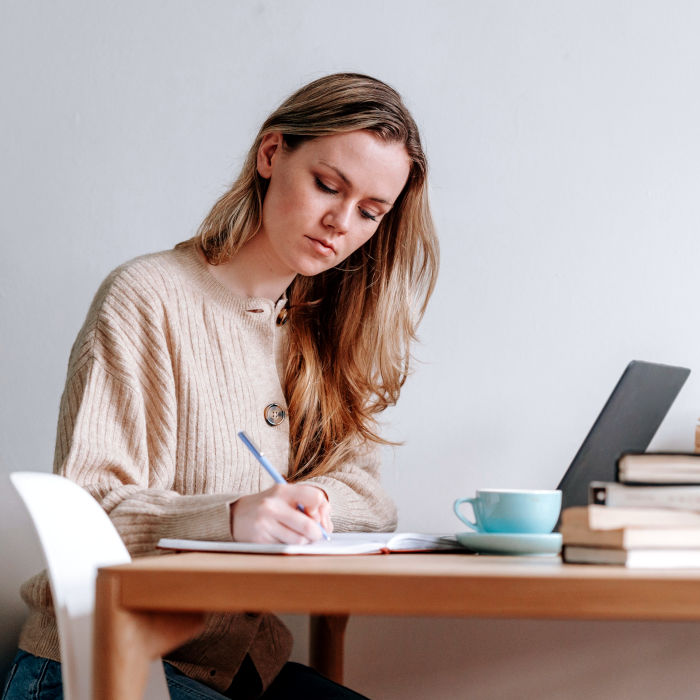 woman writing